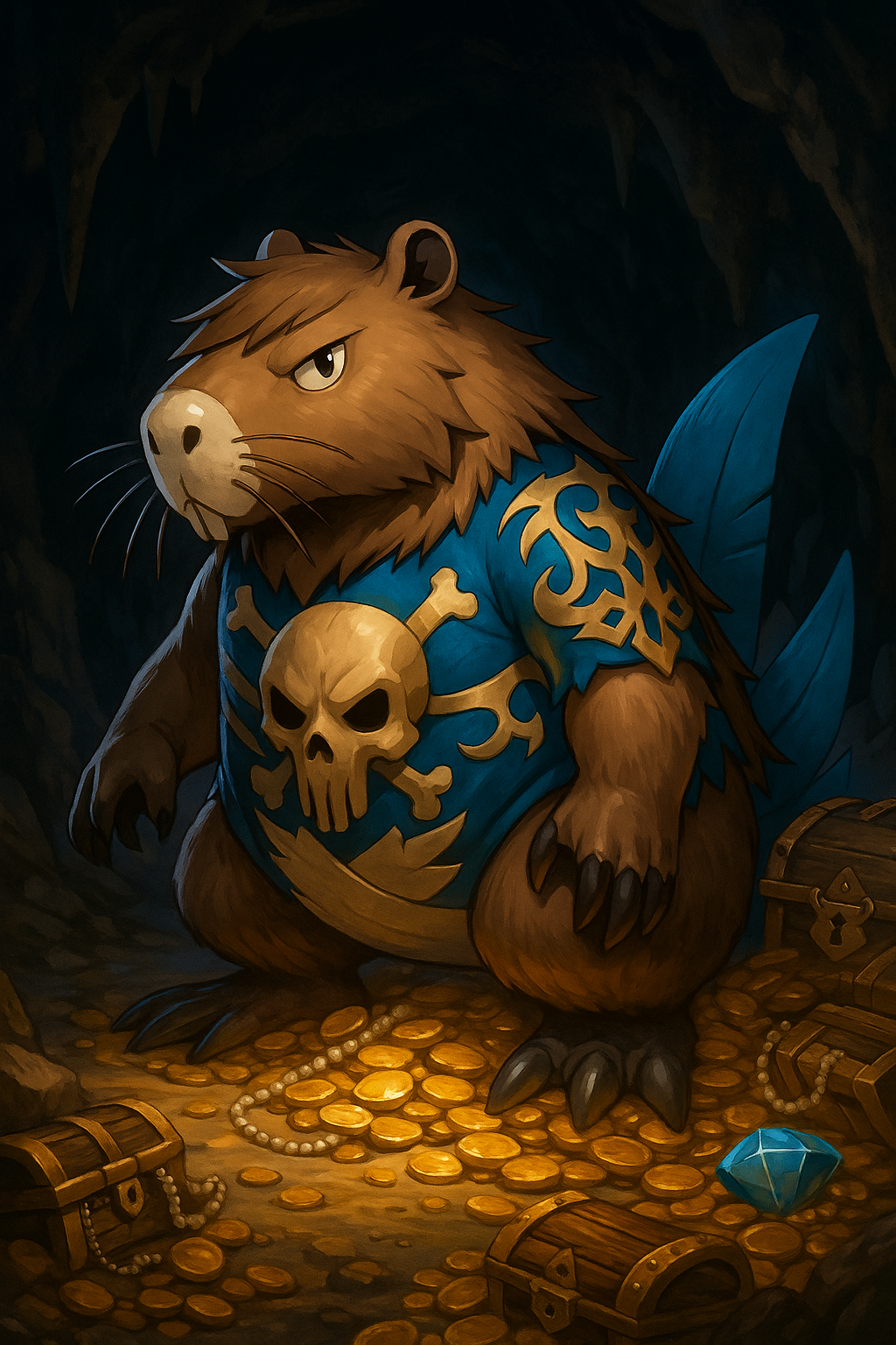 Capybaron Mythimon #11 Ilustração Artística Folclore Brasileiro