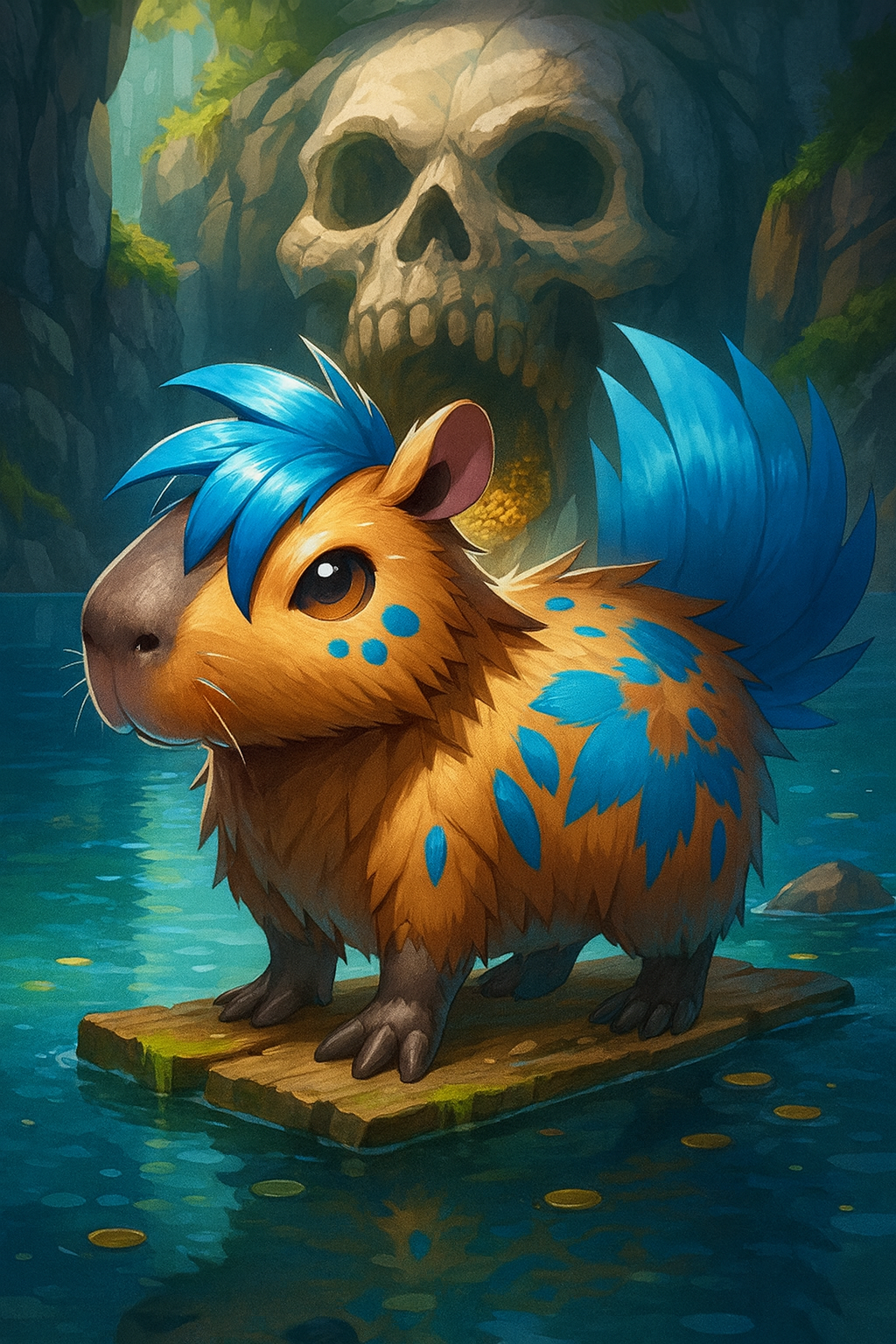 Capybaren Mythimon #307 Ilustração Artística Folclore Brasileiro