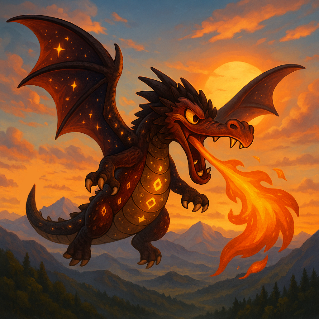 Dragonzard Mythimon #420 Ilustração Artística Folclore Brasileiro