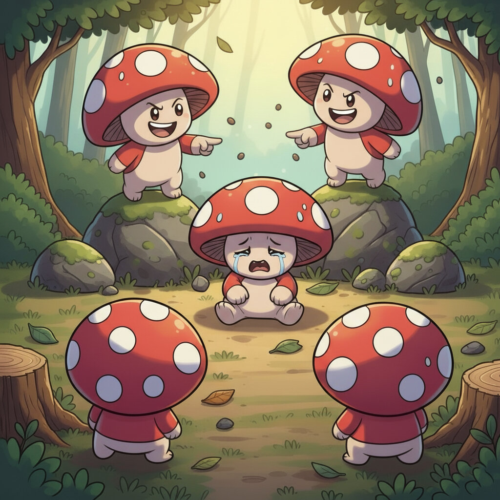 Fungamanita #124 — arte conceitual do monster tamer brasileiro Mythimon, criatura tipo Planta/Veneno