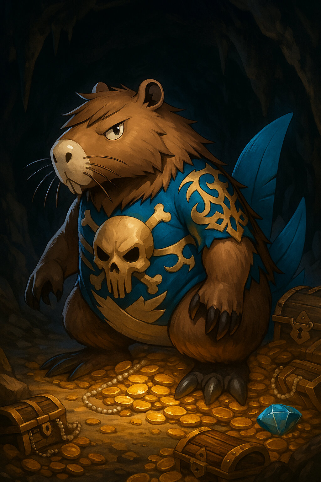 Momumenteum #211 — arte conceitual do monster tamer brasileiro Mythimon, criatura tipo Normal/Fantasma