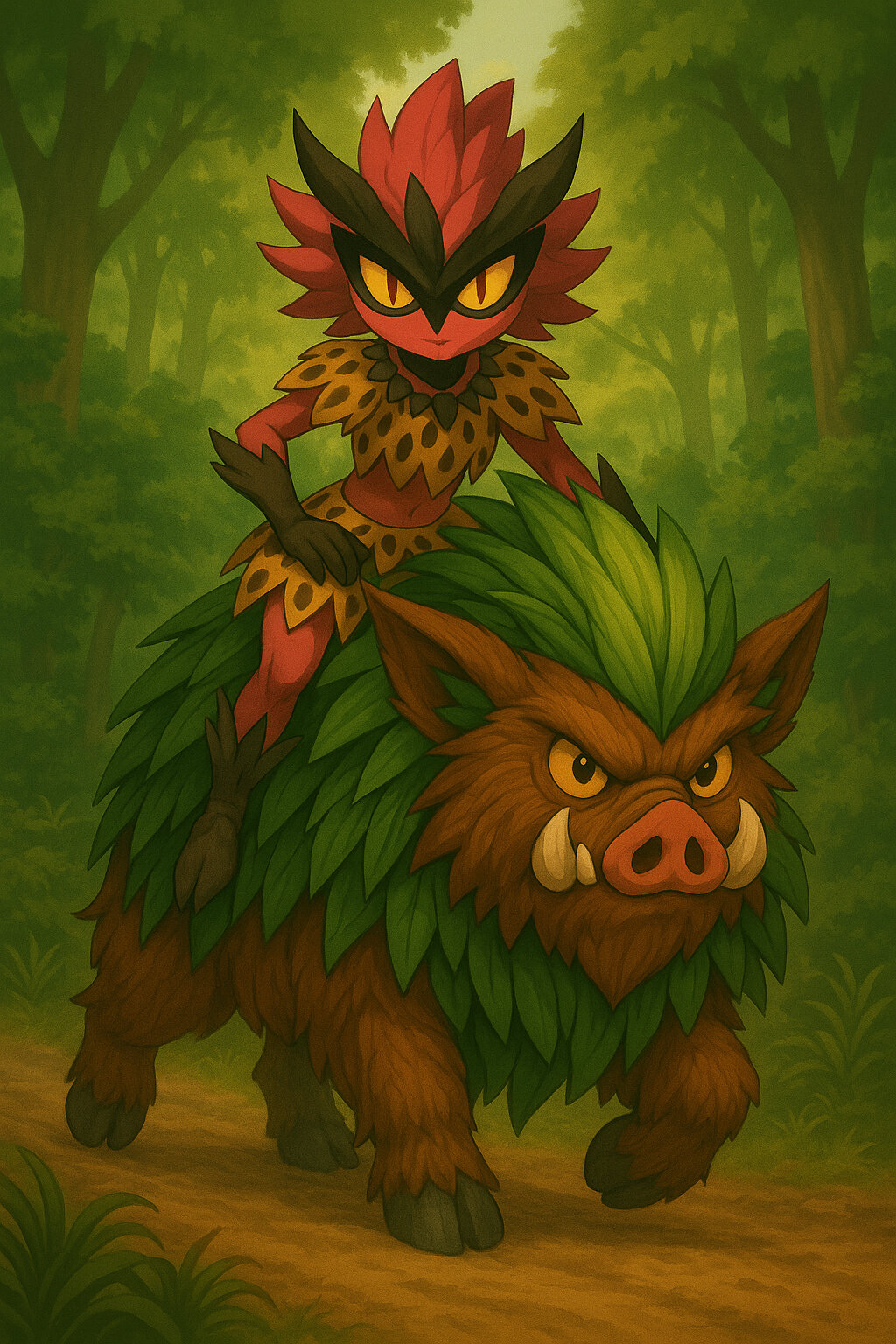 Caporin #144 — arte conceitual do monster tamer brasileiro Mythimon, criatura tipo Fada/Planta