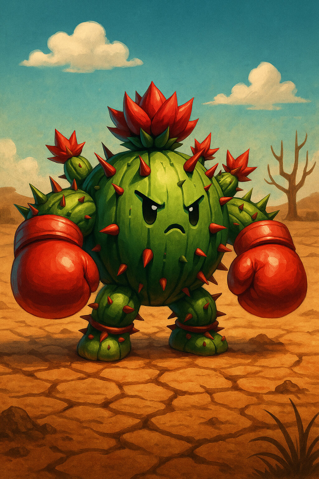 Crownctus #183 — arte conceitual do monster tamer brasileiro Mythimon, criatura tipo Planta/Lutador