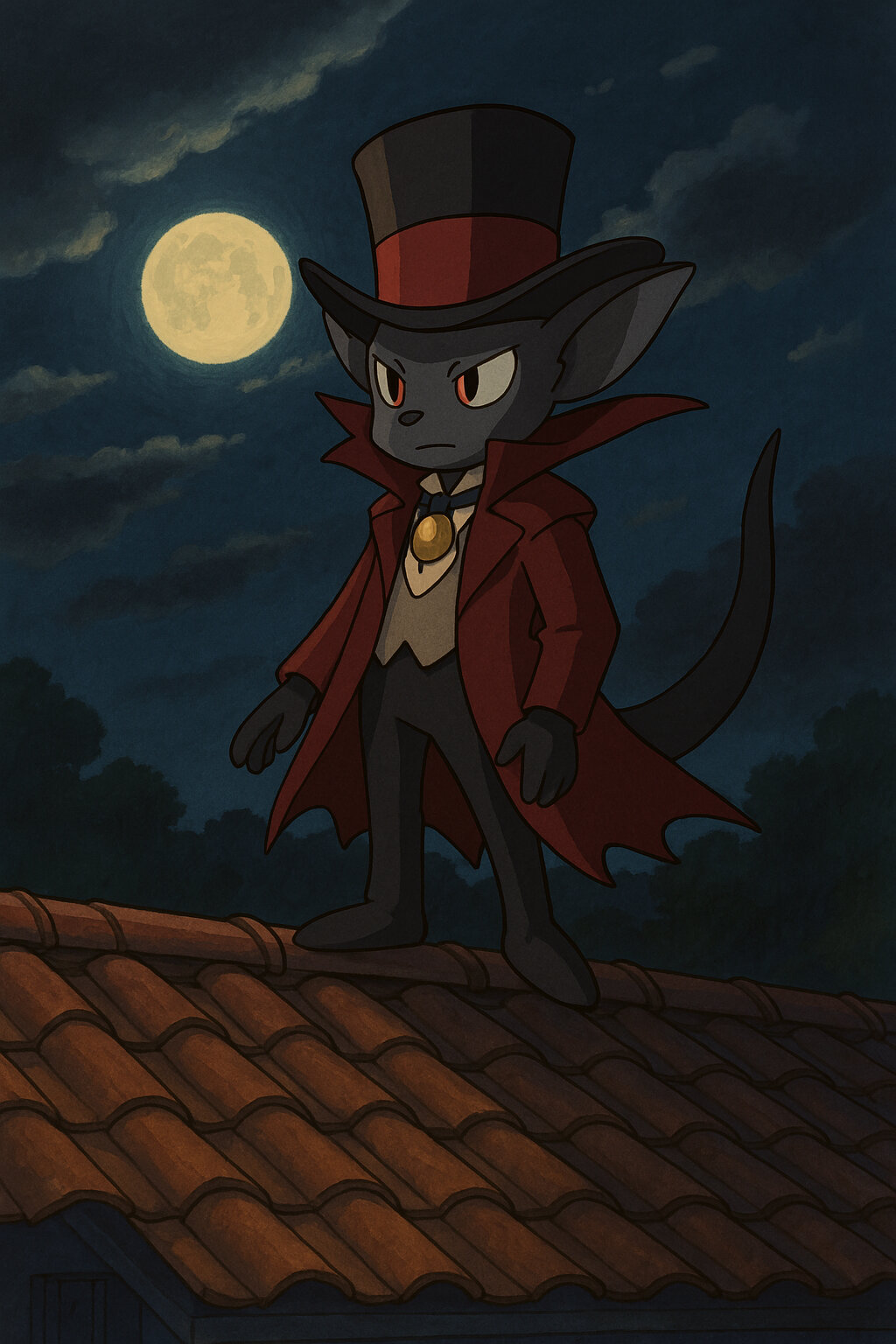 Encourampire #194 — arte conceitual do monster tamer brasileiro Mythimon, criatura tipo Normal/Sombrio