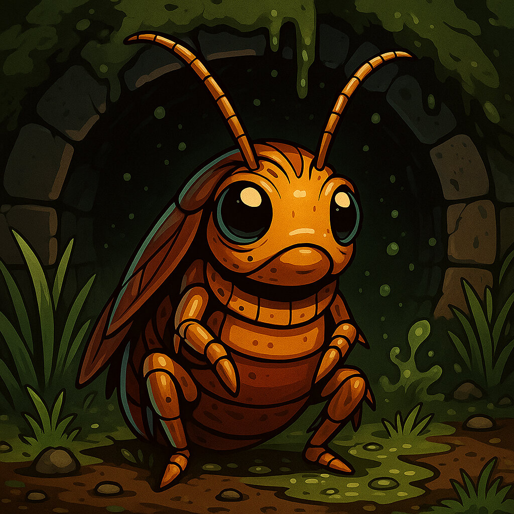 Baratrash #060 — arte conceitual do monster tamer brasileiro Mythimon, criatura tipo Inseto