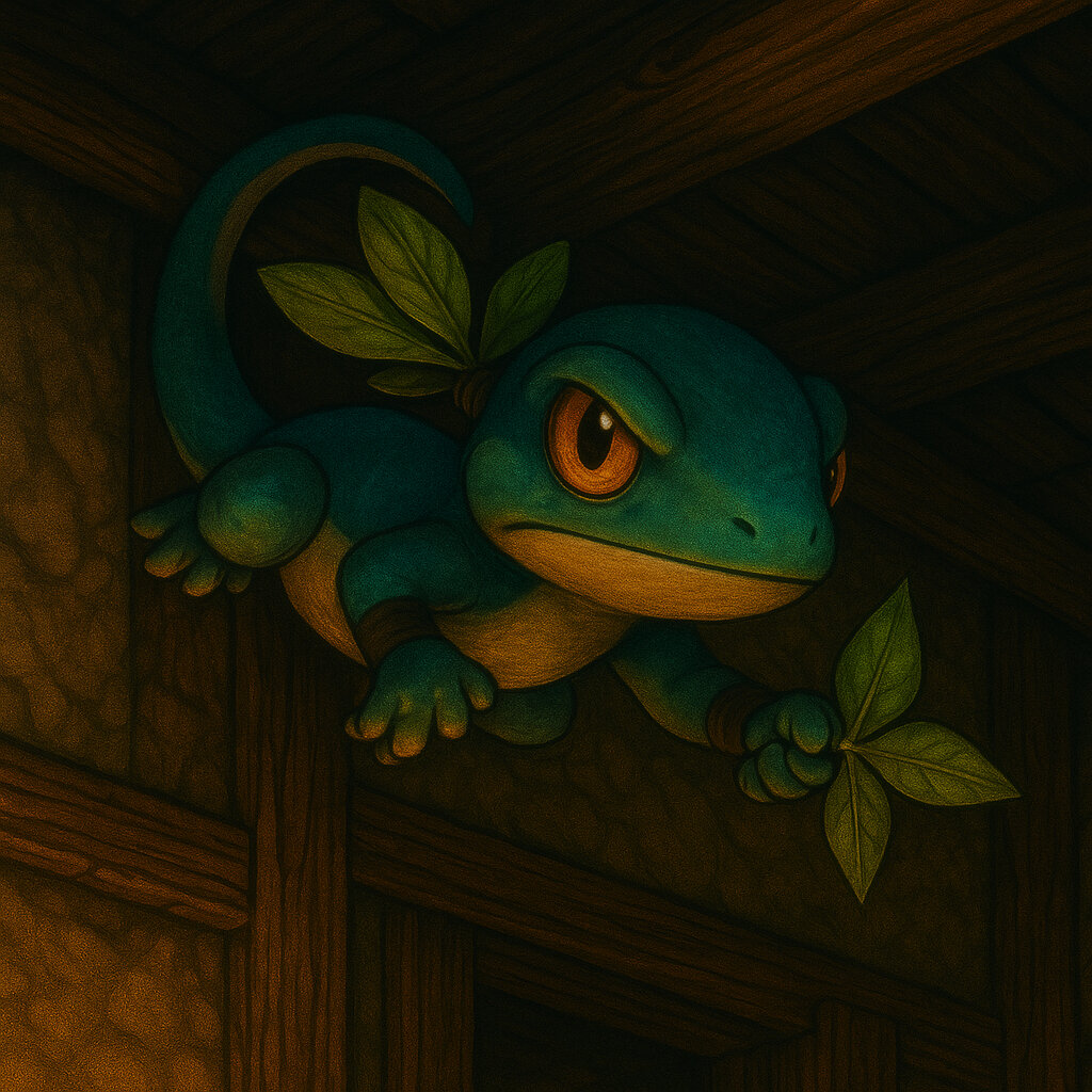 Flartixa #199 — arte conceitual do monster tamer brasileiro Mythimon, criatura tipo Normal/Planta