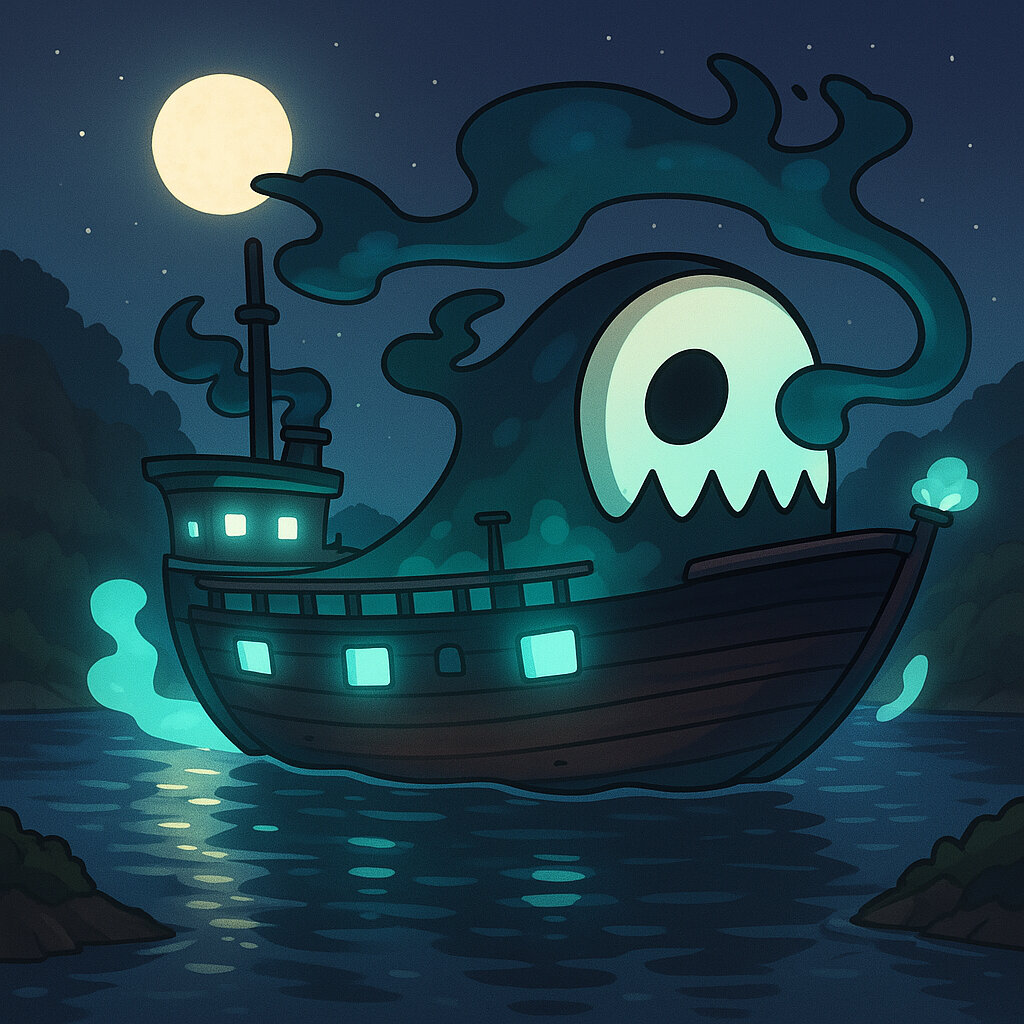 Vaporantado #330 — arte conceitual do monster tamer brasileiro Mythimon, criatura tipo Água/Fantasma