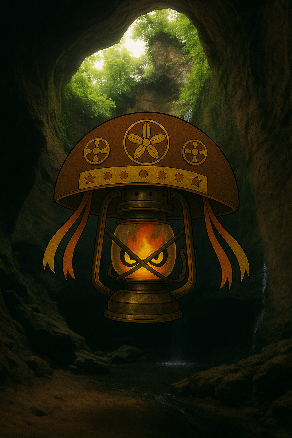 Cangacus #190 — arte conceitual do monster tamer brasileiro Mythimon, criatura tipo Fantasma/Aço