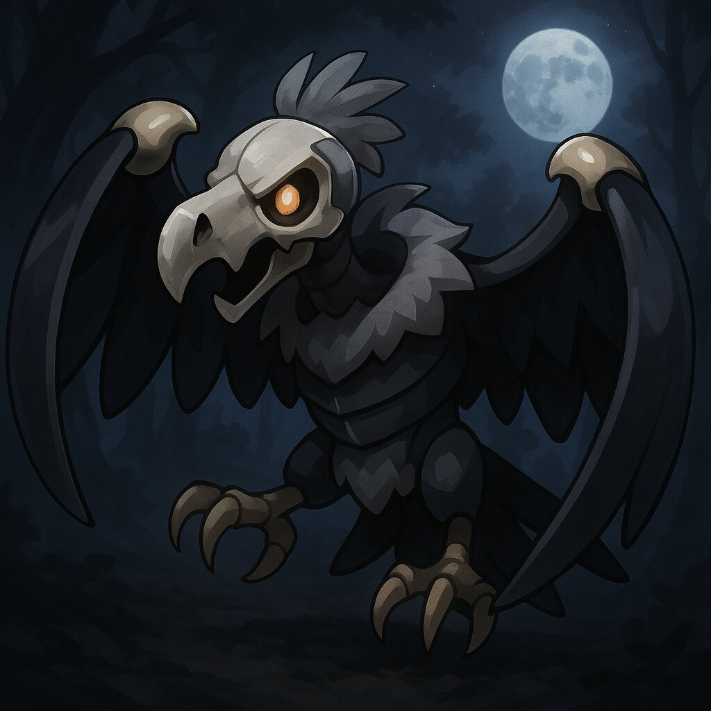 Ferrumbus #187 — arte conceitual do monster tamer brasileiro Mythimon, criatura tipo Sombrio/Aço