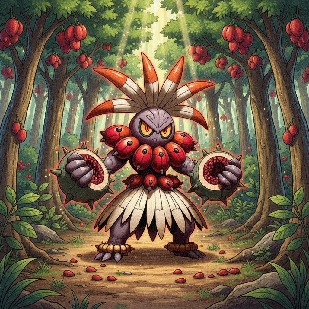 Urucor #230 — arte conceitual do monster tamer brasileiro Mythimon, criatura tipo Planta