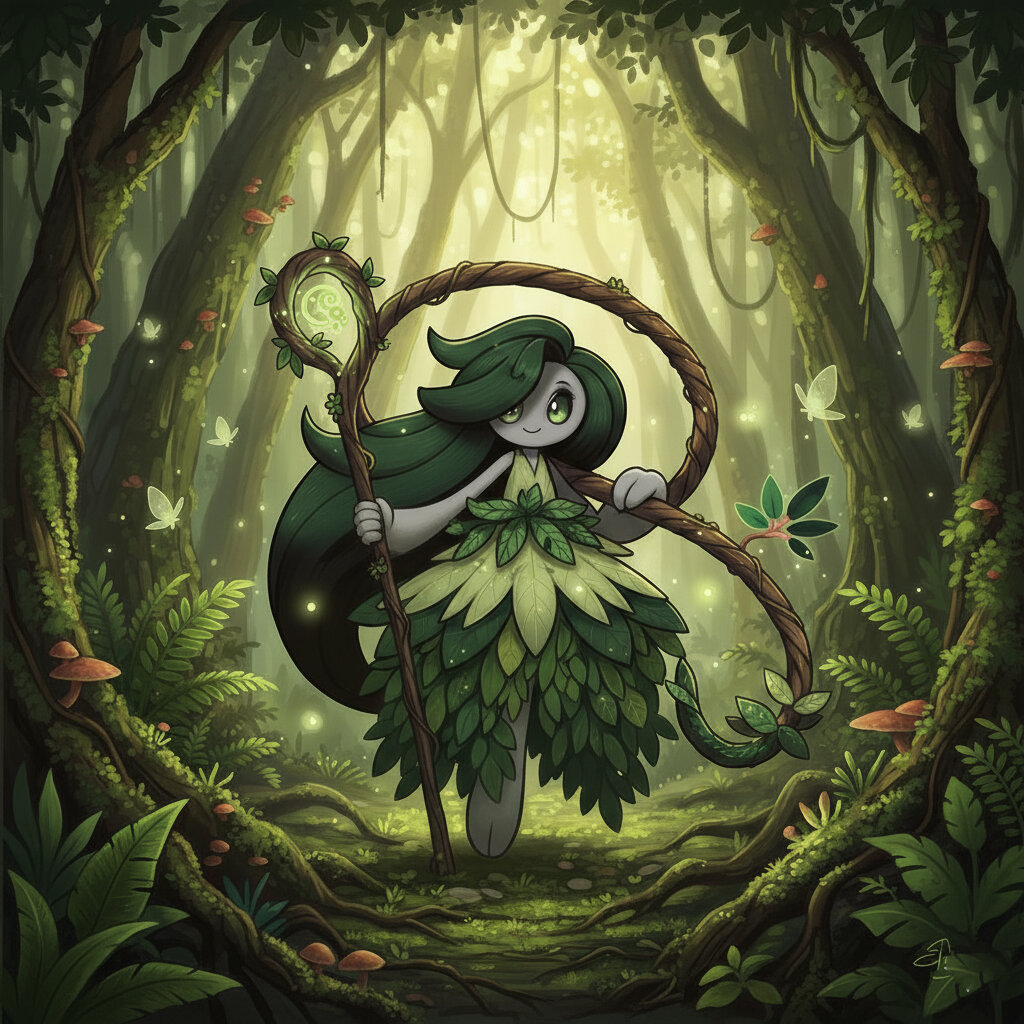 Fulogarde #145 — arte conceitual do monster tamer brasileiro Mythimon, criatura tipo Planta/Fantasma