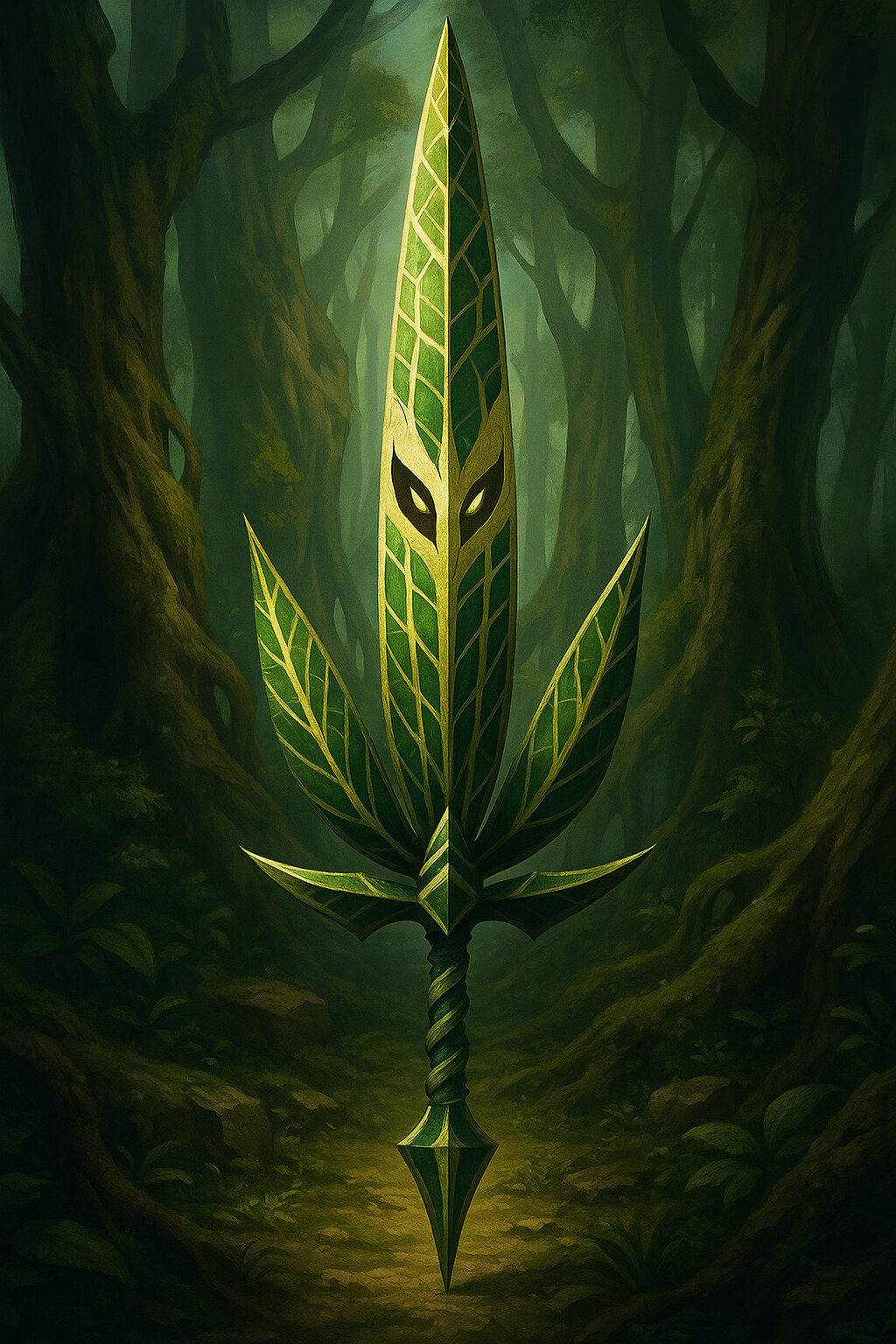 Sanseleaf #185 — arte conceitual do monster tamer brasileiro Mythimon, criatura tipo Planta