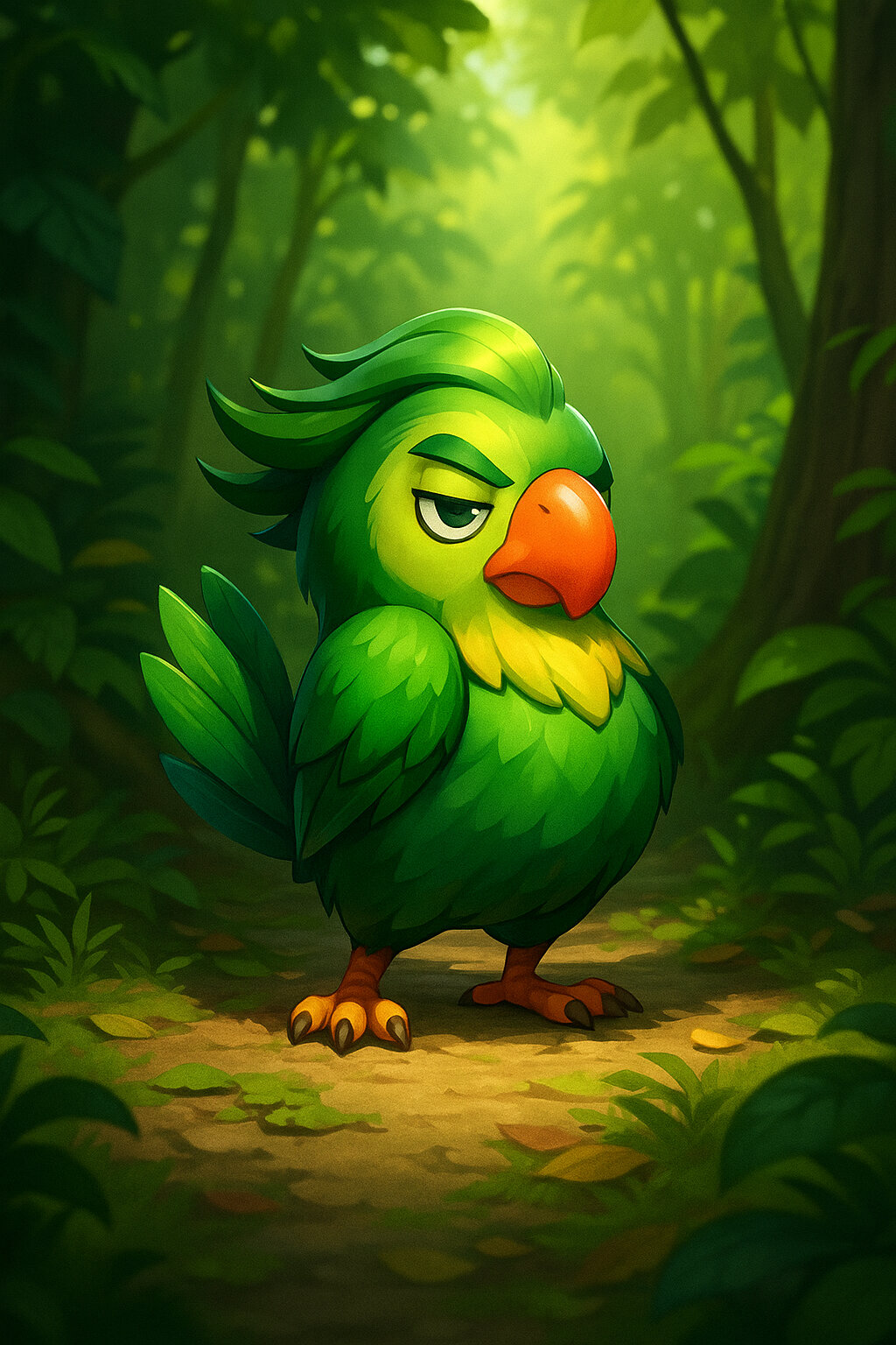 Loroaé #279 — arte conceitual do monster tamer brasileiro Mythimon, criatura tipo Psíquico/Voador