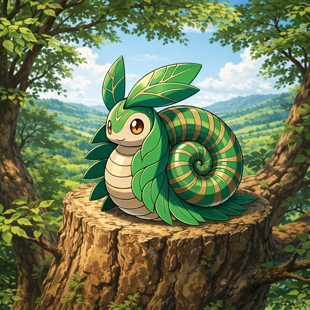 Aruatin #108 — arte conceitual do monster tamer brasileiro Mythimon, criatura tipo Planta/Terra