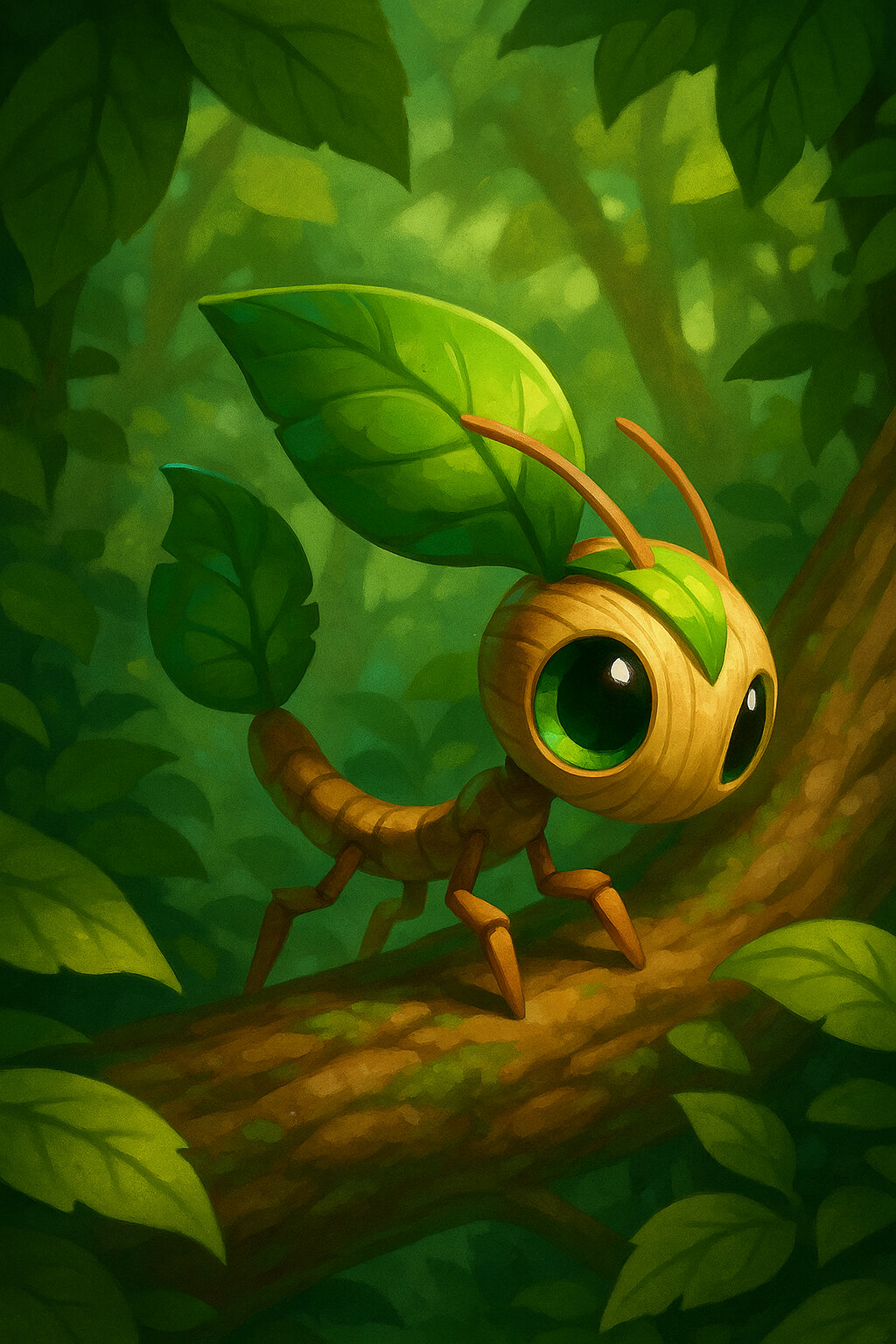 Insekpau #054 — arte conceitual do monster tamer brasileiro Mythimon, criatura tipo Planta/Inseto