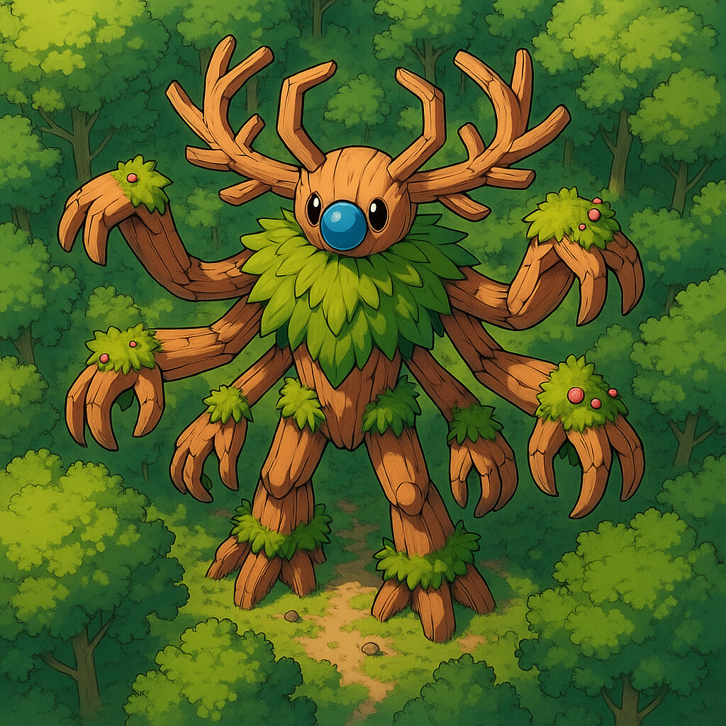 Paudomato #056 — arte conceitual do monster tamer brasileiro Mythimon, criatura tipo Planta/Inseto