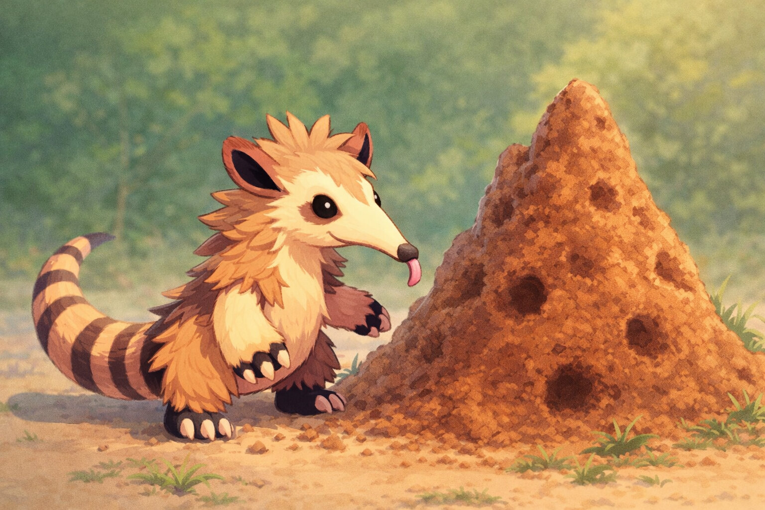 Bandirinho #148 — arte conceitual do monster tamer brasileiro Mythimon, criatura tipo Terra