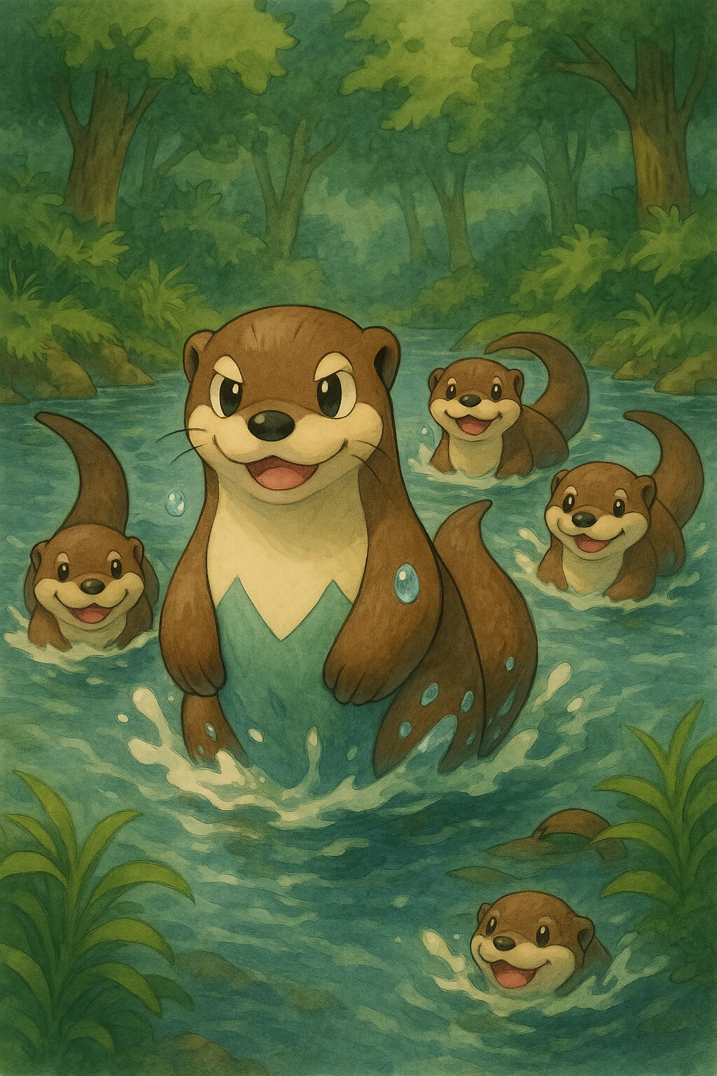 Aquariranha #121 — arte conceitual do monster tamer brasileiro Mythimon, criatura tipo Água/Lutador