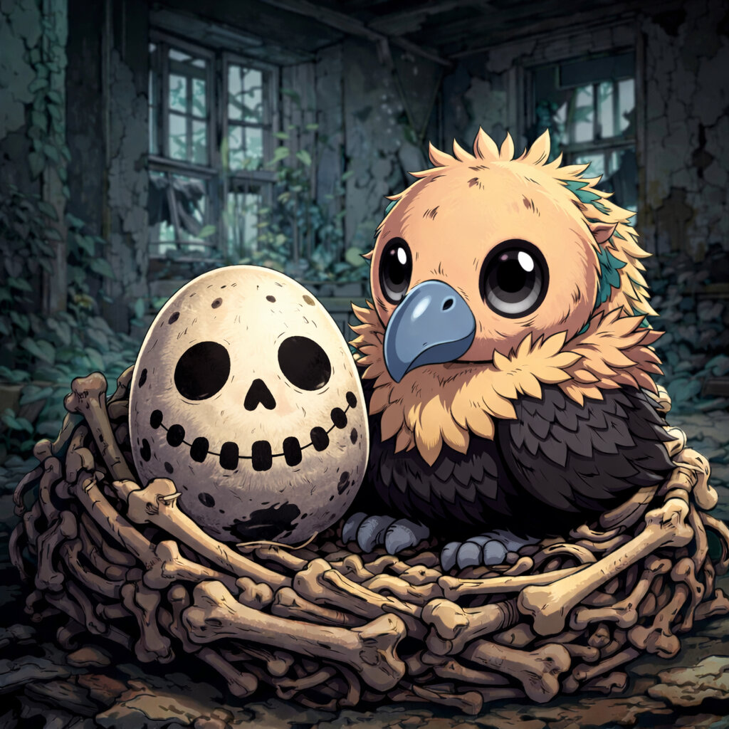 Urubico #186 — arte conceitual do monster tamer brasileiro Mythimon, criatura tipo Sombrio/Voador