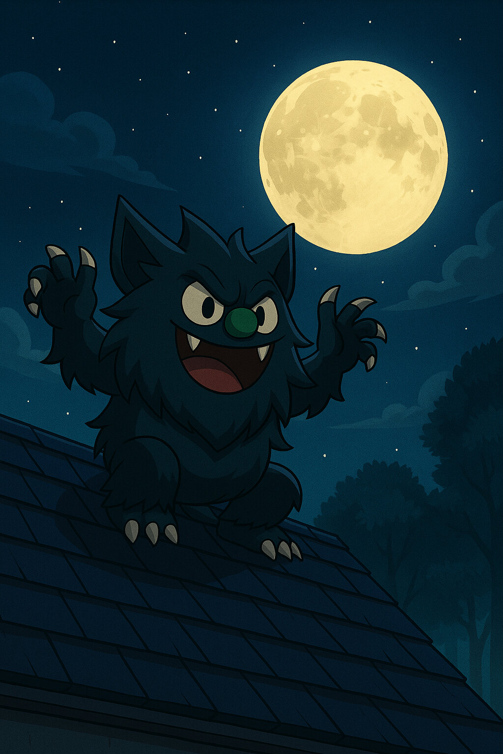 Papon #318 — arte conceitual do monster tamer brasileiro Mythimon, criatura tipo Normal/Sombrio