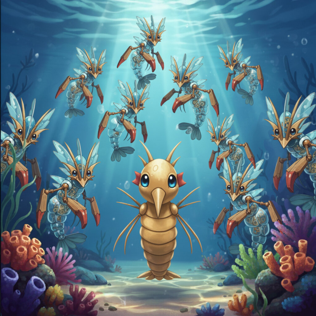 Potipik #127 — arte conceitual do monster tamer brasileiro Mythimon, criatura tipo Planta/Água