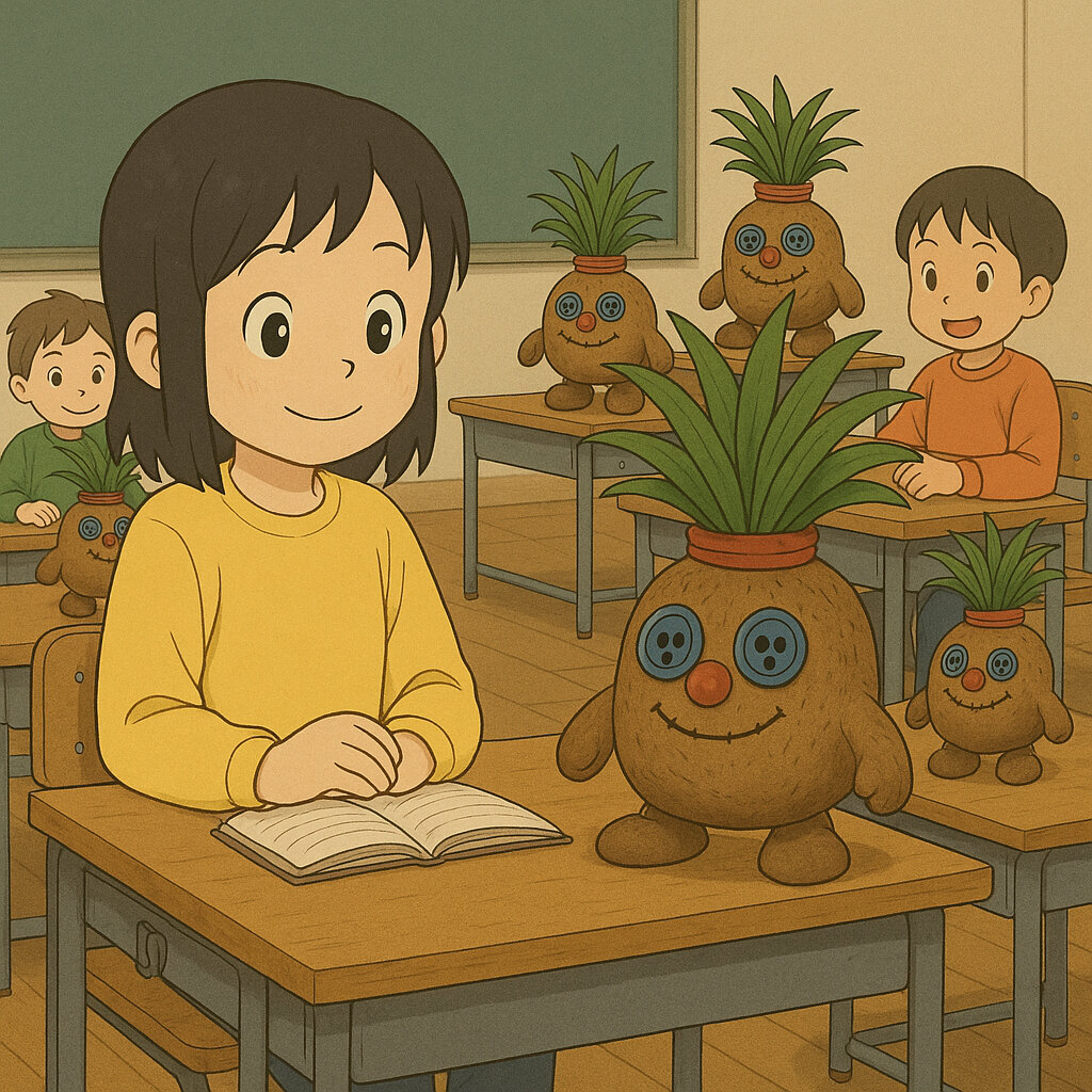 Bonemeia #232 — arte conceitual do monster tamer brasileiro Mythimon, criatura tipo Normal/Planta