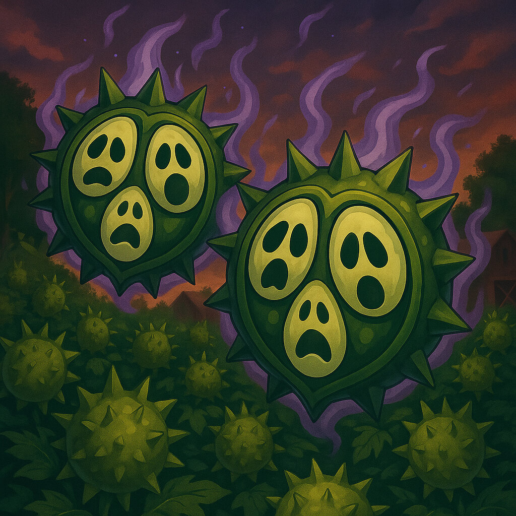 Mamogrito #111 — arte conceitual do monster tamer brasileiro Mythimon, criatura tipo Planta/Fantasma