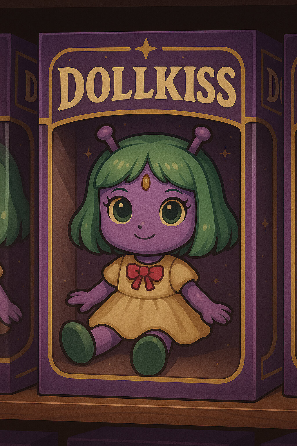 Dollkiss #362 — arte conceitual do monster tamer brasileiro Mythimon, criatura tipo Normal/Fantasma