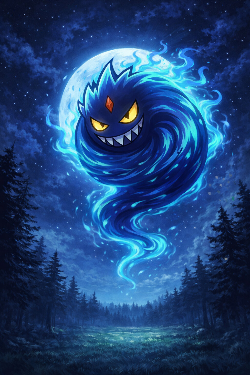 Spiraltasma #320 — arte conceitual do monster tamer brasileiro Mythimon, criatura tipo Fantasma