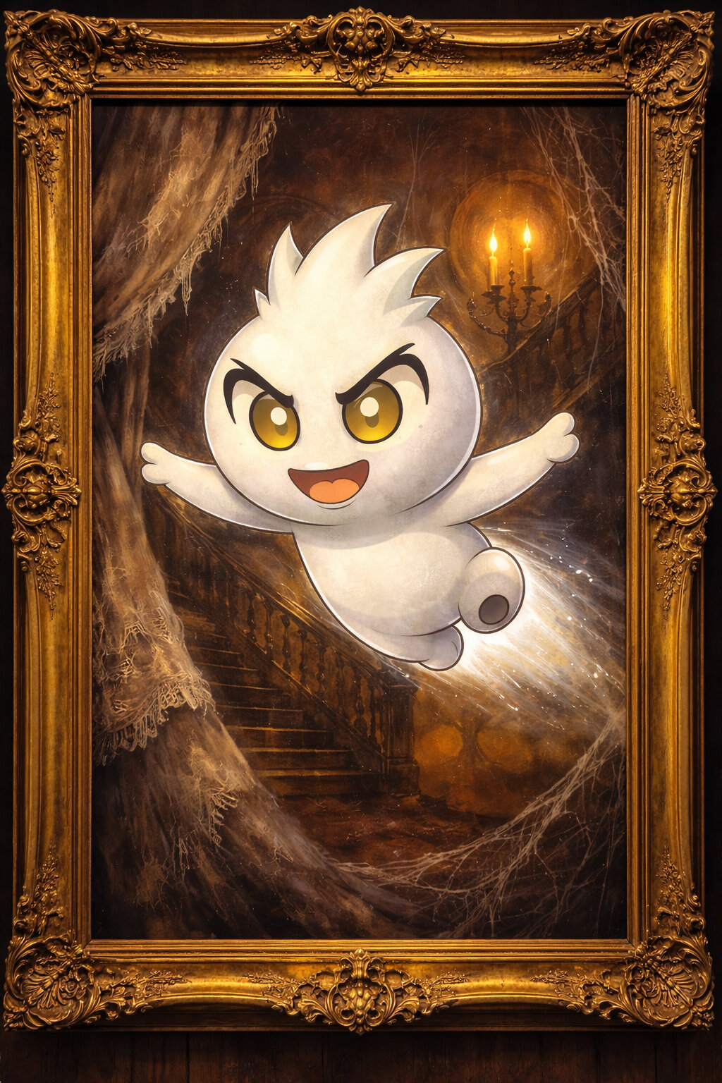 Espirim #073 — arte conceitual do monster tamer brasileiro Mythimon, criatura tipo Fantasma/Psíquico