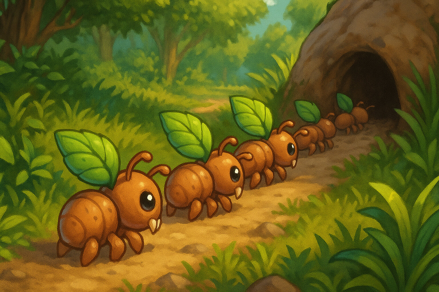 Formiguito #146 — arte conceitual do monster tamer brasileiro Mythimon, criatura tipo Inseto/Terra