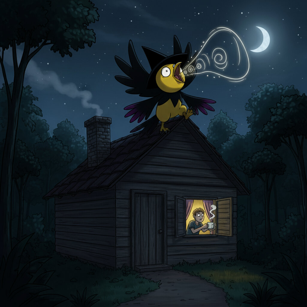 Pequereira #098 — arte conceitual do monster tamer brasileiro Mythimon, criatura tipo Sombrio