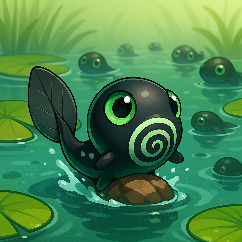 Giriru #113 — arte conceitual do monster tamer brasileiro Mythimon, criatura tipo Água