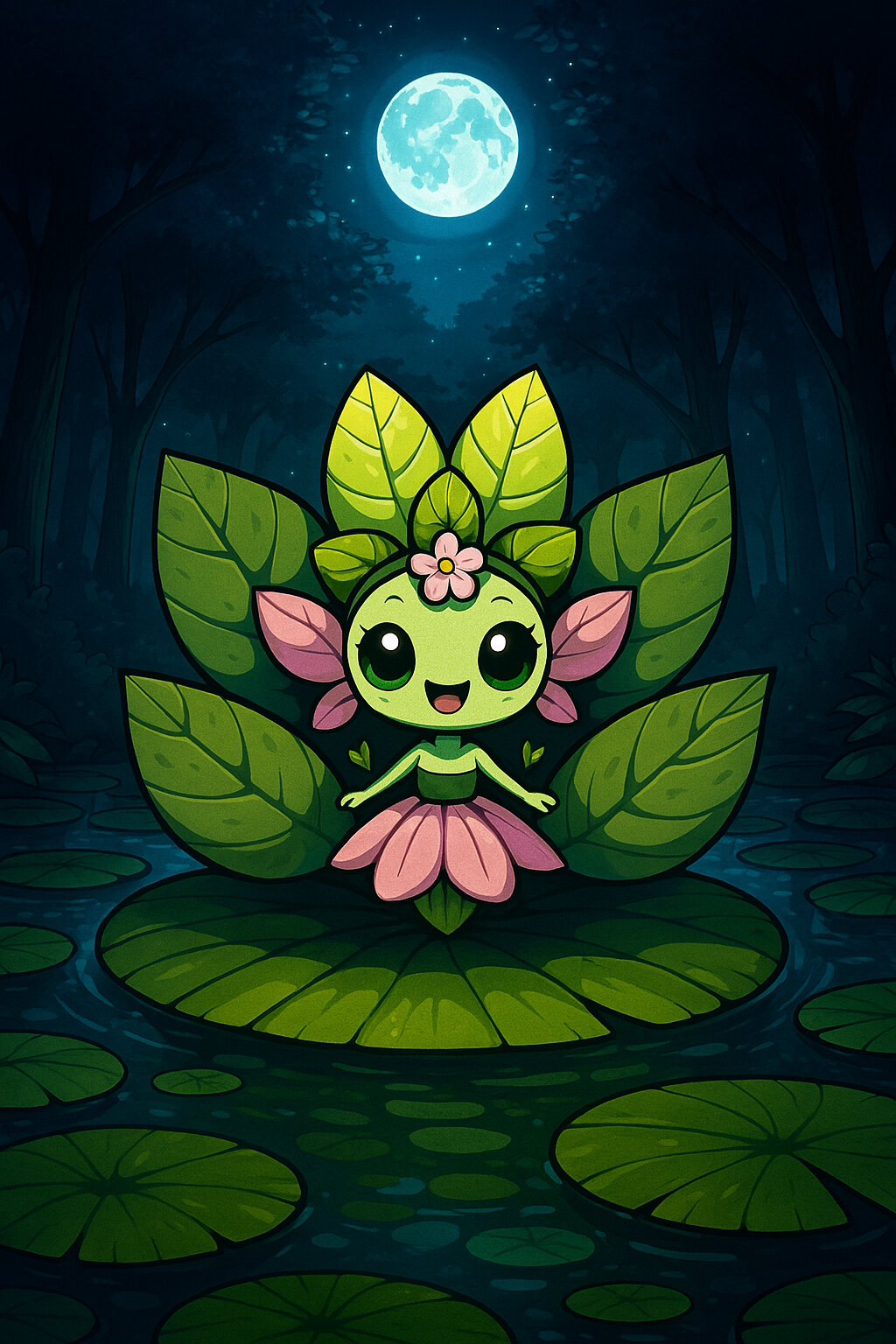 Vitorien #314 — arte conceitual do monster tamer brasileiro Mythimon, criatura tipo Planta/Água