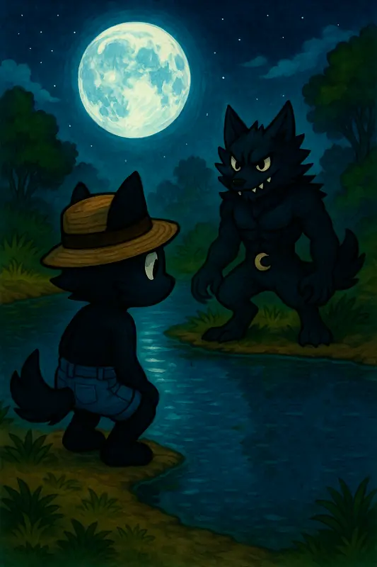 Lunark #136 — arte conceitual do monster tamer brasileiro Mythimon, criatura tipo Sombrio/Fada