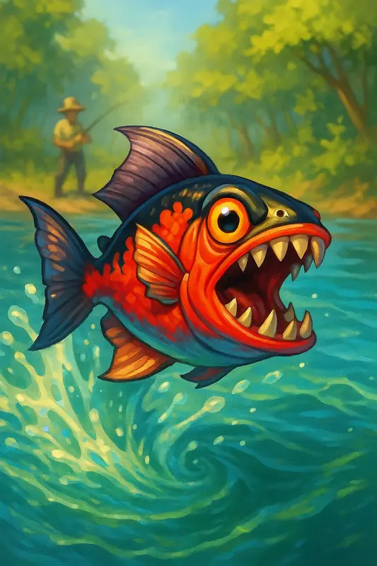 Piranix #181 — arte conceitual do monster tamer brasileiro Mythimon, criatura tipo Água