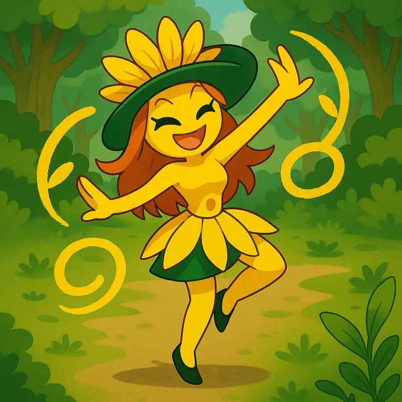 Ipesamb #276 — arte conceitual do monster tamer brasileiro Mythimon, criatura tipo Planta/Psíquico