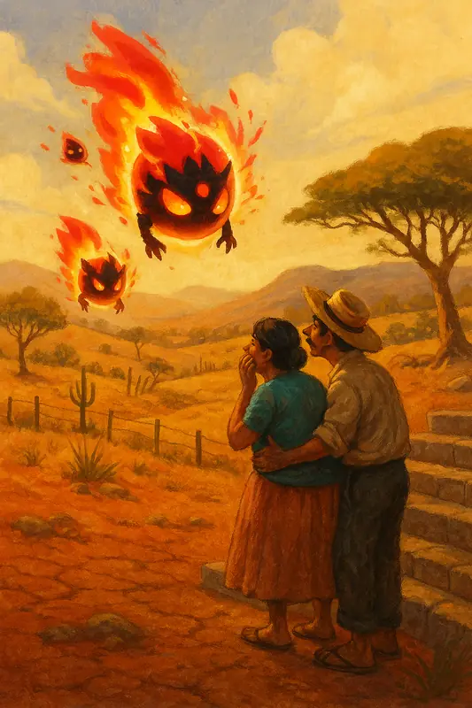 Spectroflare #191 — arte conceitual do monster tamer brasileiro Mythimon, criatura tipo Fogo/Fantasma