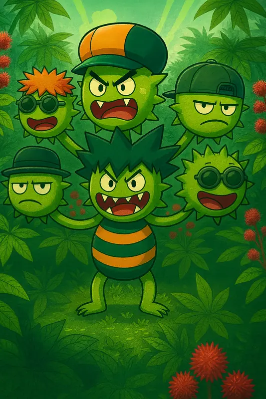 Mamonix #113 — arte conceitual do monster tamer brasileiro Mythimon, criatura tipo Planta/Elétrico