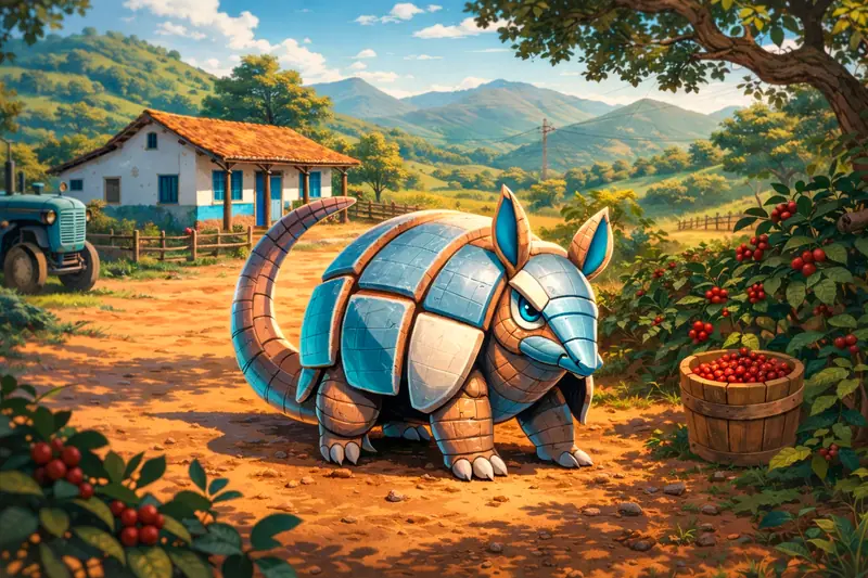 Taterra #080 — arte conceitual do monster tamer brasileiro Mythimon, criatura tipo Terra/Pedra