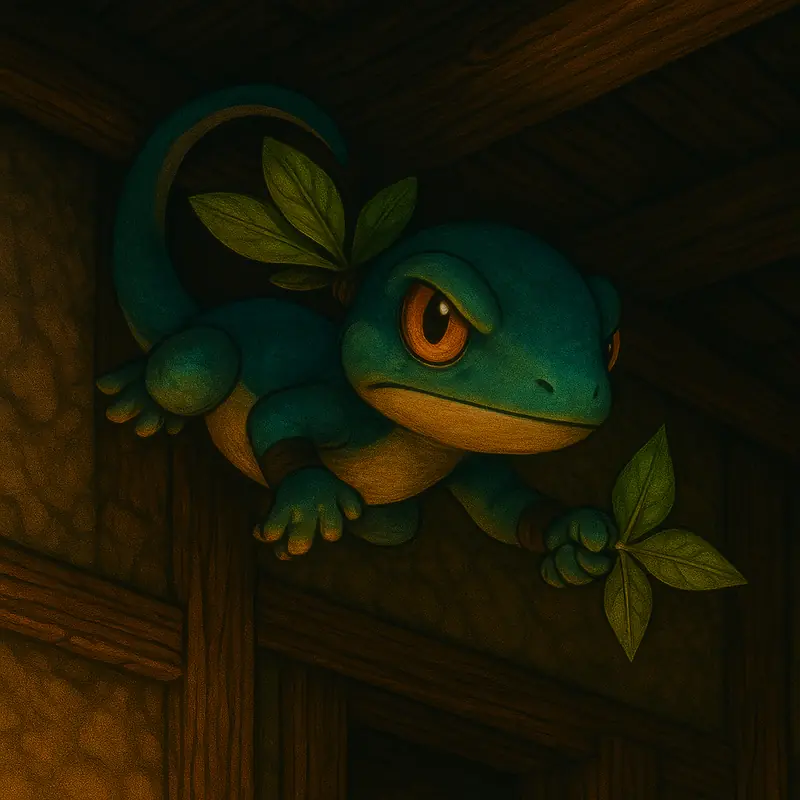 Flartixa #207 — arte conceitual do monster tamer brasileiro Mythimon, criatura tipo Normal/Planta