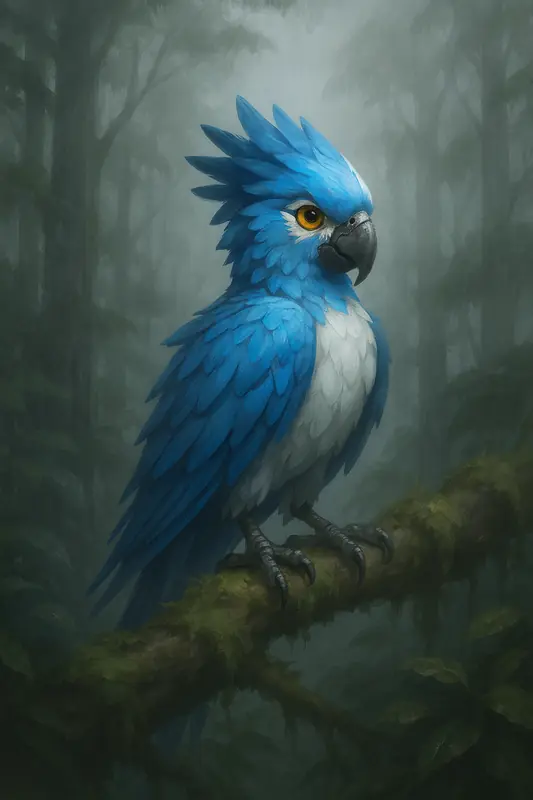 Blizzarara #382 — arte conceitual do monster tamer brasileiro Mythimon, criatura tipo Voador/Gelo