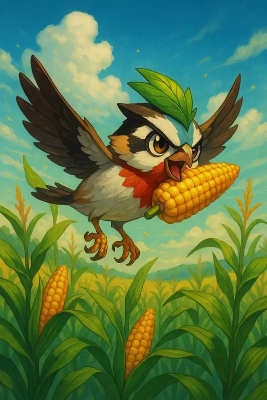 Ticobá #022 — arte conceitual do monster tamer brasileiro Mythimon, criatura tipo Voador/Planta