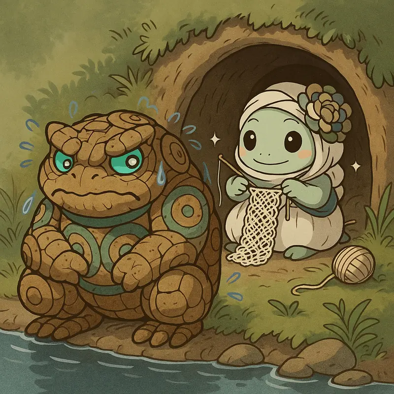 Kururenda #117 — arte conceitual do monster tamer brasileiro Mythimon, criatura tipo Veneno/Planta
