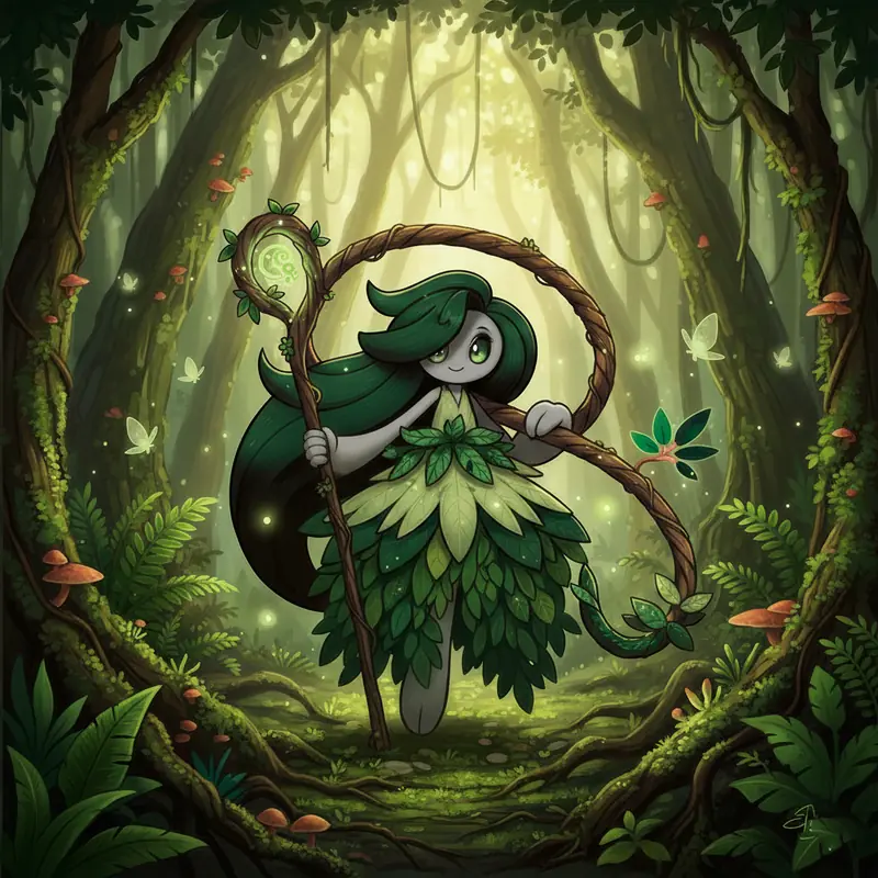 Fulogarde #147 — arte conceitual do monster tamer brasileiro Mythimon, criatura tipo Planta/Fantasma