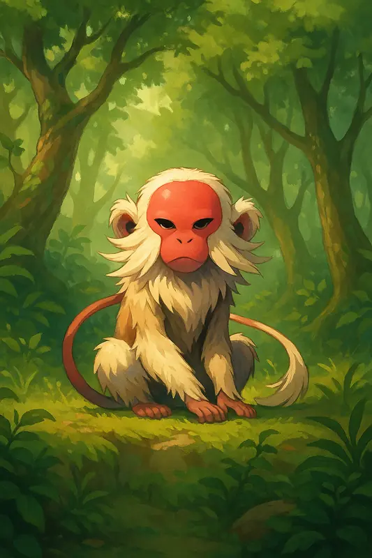 UakariSage #272 — arte conceitual do monster tamer brasileiro Mythimon, criatura tipo Psíquico/Normal