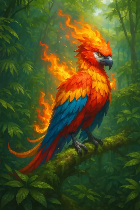 Firarara #383 — arte conceitual do monster tamer brasileiro Mythimon, criatura tipo Voador/Fogo