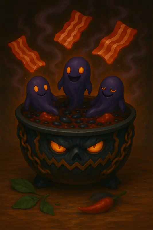 Feijosada #032 — arte conceitual do monster tamer brasileiro Mythimon, criatura tipo Fantasma/Planta