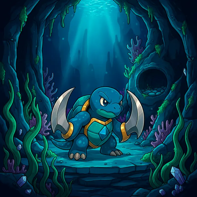 Cabespine #210 — arte conceitual do monster tamer brasileiro Mythimon, criatura tipo Água/Pedra
