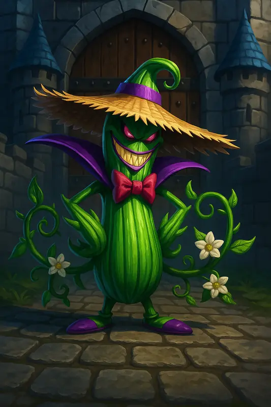 Pomposo #333 — arte conceitual do monster tamer brasileiro Mythimon, criatura tipo Planta/Sombrio
